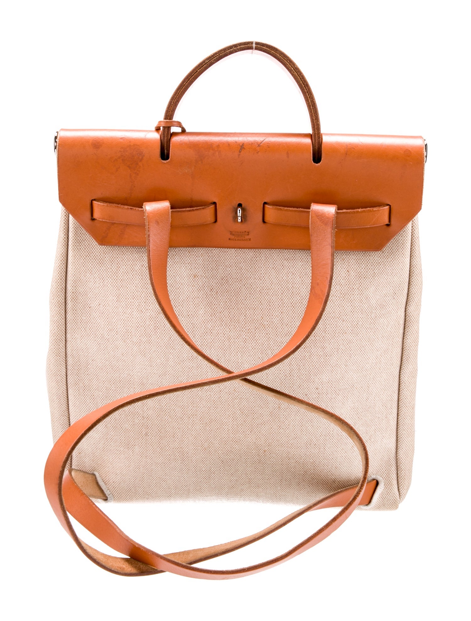 Hermès Toile Herbag A Dos Zip Backpack